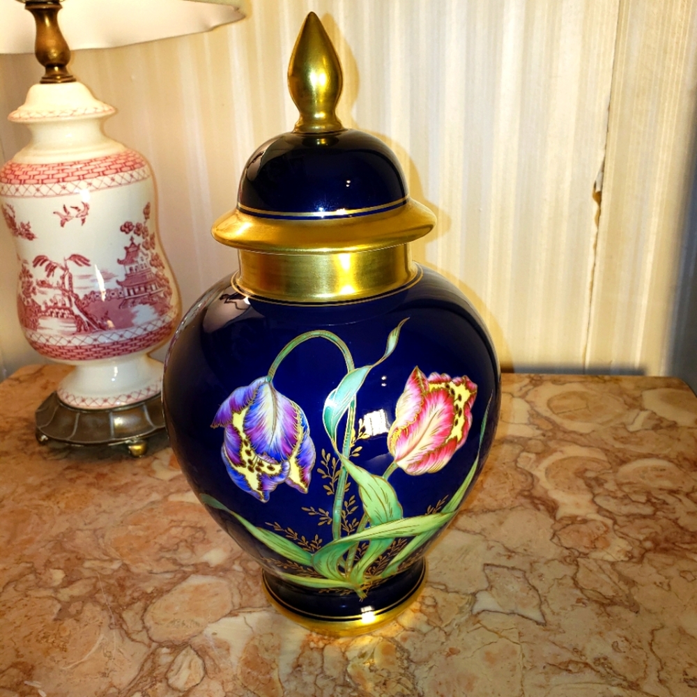 Echt Schumann Cobalt Lidded Vase.